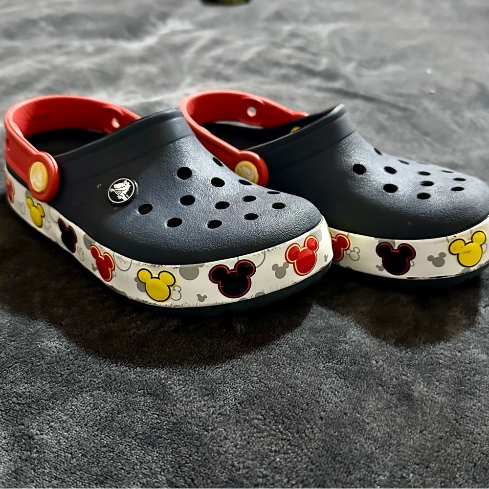 Mickey Mouse Disney Crocs - EUC - Little Kids 13